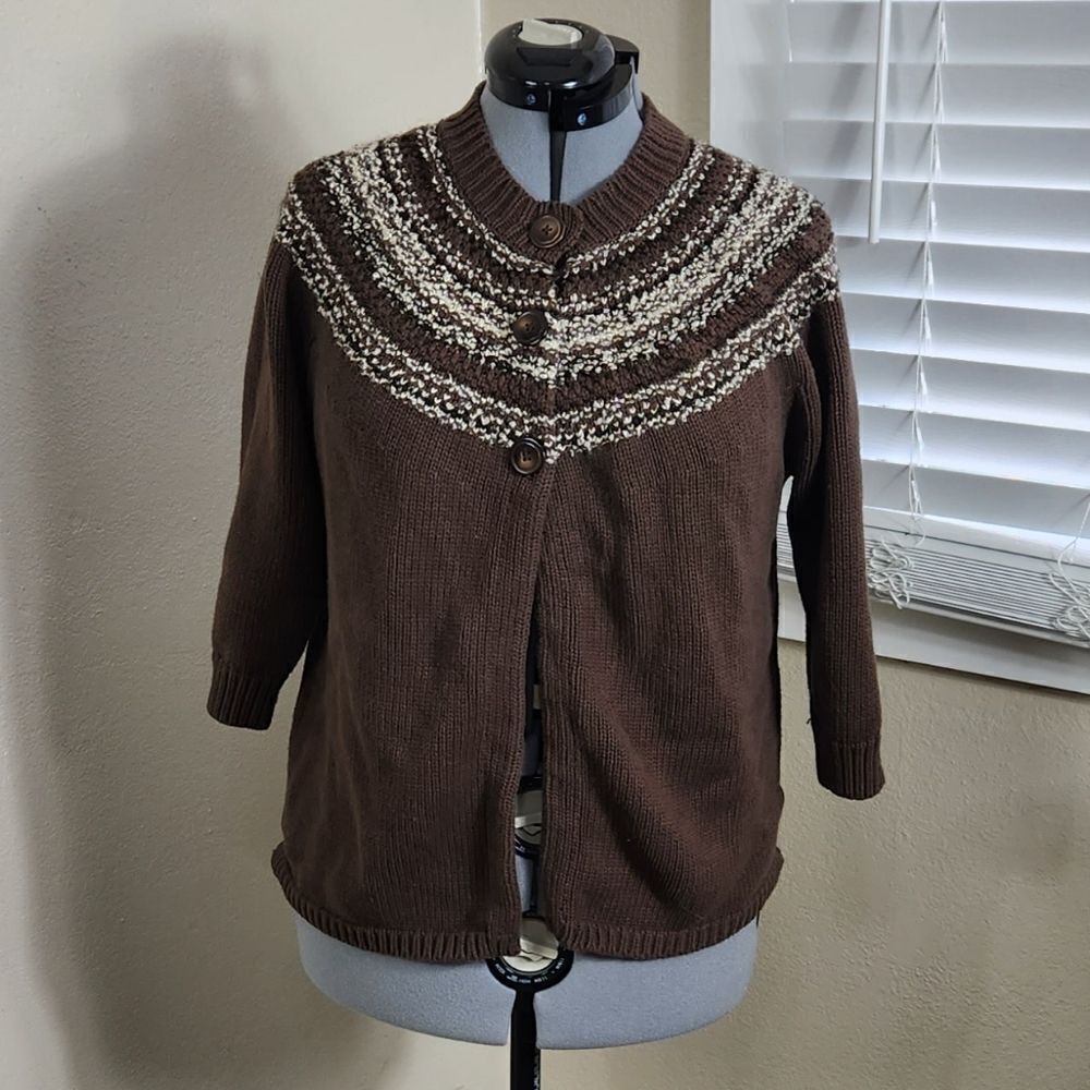 Croft & Barrow Cardigan Sweater Size XL GUC